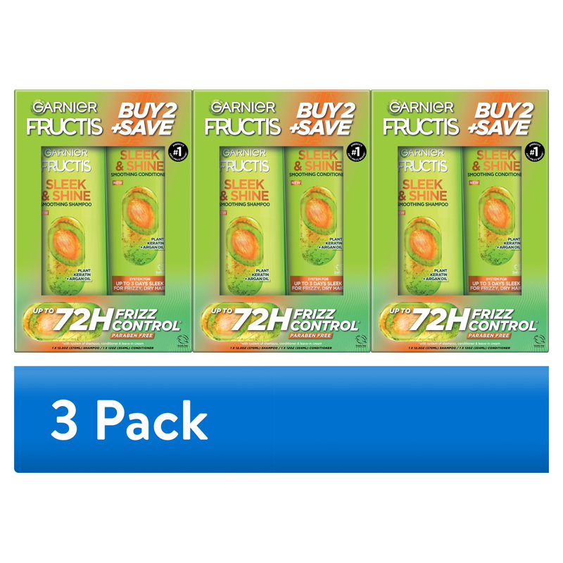 Sleek & Shine Shampoo and Conditioner Set - 3 Pack