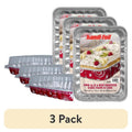3-Pack Whimsical Red Aluminum 13" x 9" Cake Pans with Lids