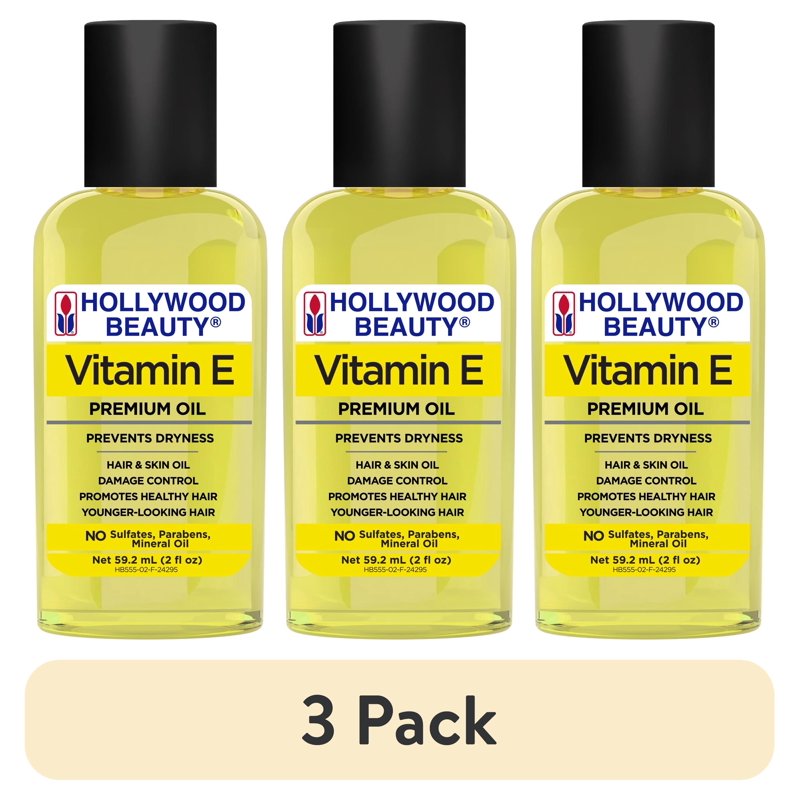 Vitamin E Oil for Hair, Scalp & Skin - 3 Pack, 2 fl oz