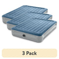 (3 Pack) Intex Queen 15" Dura-Beam Deluxe Airbed Mattress with Built-In Pump