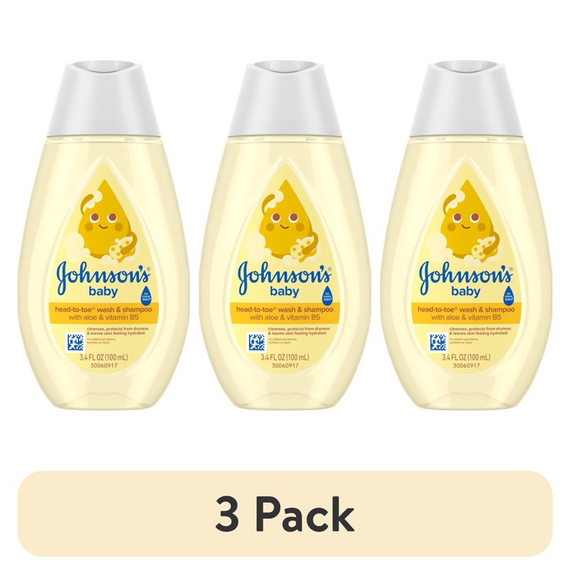 Gentle Baby Wash & Shampoo 2-in-1 - 3 Pack, 3.4 fl. oz