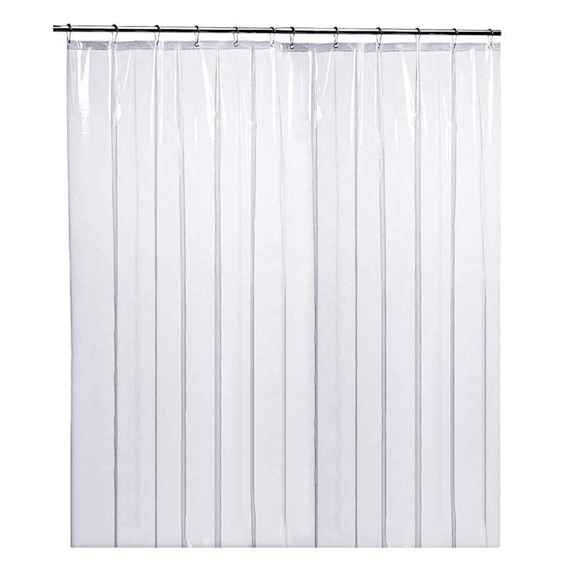(3 Pack) Heavy Duty Waterproof Shower Curtain Liners - 72x72 Inches, Clear - Mildew Resistant PEVA Bathroom Shower Liners with Magnets & Reinforced Header