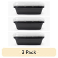 10-Piece Meal Prep Set - 5 Containers & 5 Lids, BPA-Free, Leak-Resistant, 3 Pack