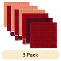 100% Cotton Waffle Dishcloths Set - 4 Pack, Red