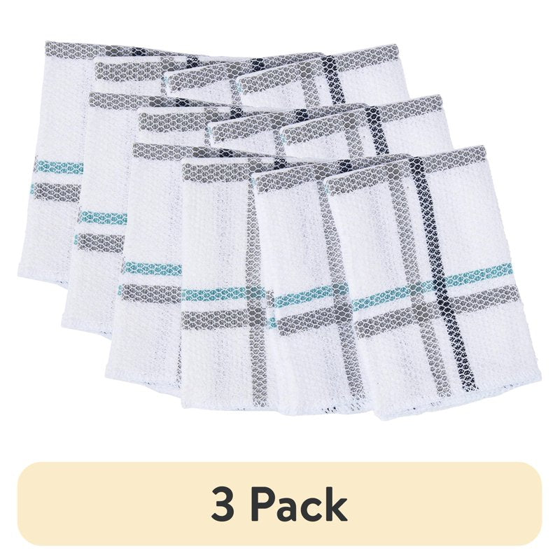 4-Pack Kitchen Scrubber Dishcloth Set - Blue Stripe, 3 Pack