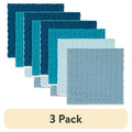 100% Cotton Waffle Dishcloths Set - 4 Piece, Topaz