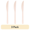 Eco-Friendly Blush Pink 3-Piece Flatware Set - 3 Pack