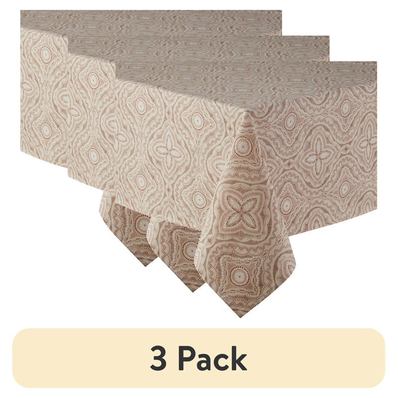 Boho Medallion Tablecloth - 60" x 84" - 3 Pack