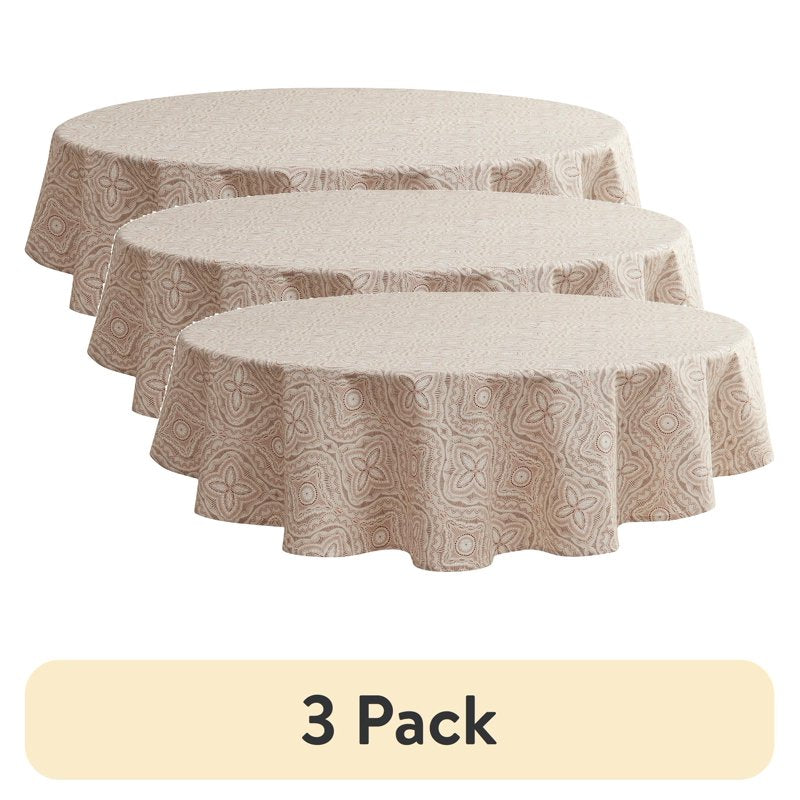 Boho Medallion Tablecloth - 70" Round Fabric