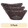 3 Pack Seagrass Storage Baskets with Chalkboard Labels & Handles - Oval 15.94x12.01x6.61 in