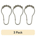 Mainstays Rollerball Shower Curtain Hooks Set - 12 Nickel Finish