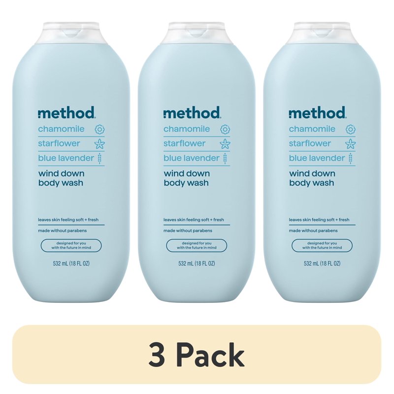 Moisturizing Body Wash with Chamomile & Lavender - 3 Pack