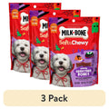 Mini Halloween Dog Treats Soft & Chewy Graveyard Bones 3 Pack - Beef & Filet Mignon, 3.7 oz