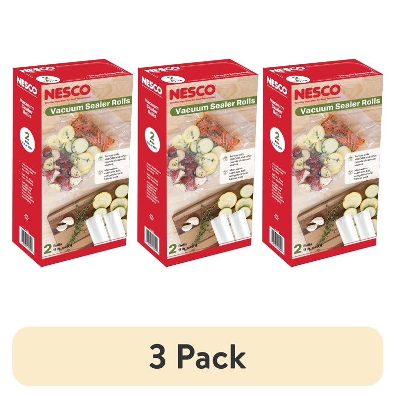 Vacuum Sealer Bag Rolls - 11" x 20' - 3 Pack BPA-Free