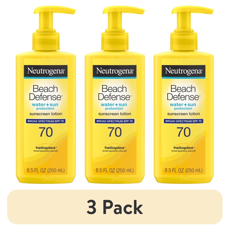 Beach Defense SPF 70 Sunscreen Lotion - Water-Resistant & Lightweight