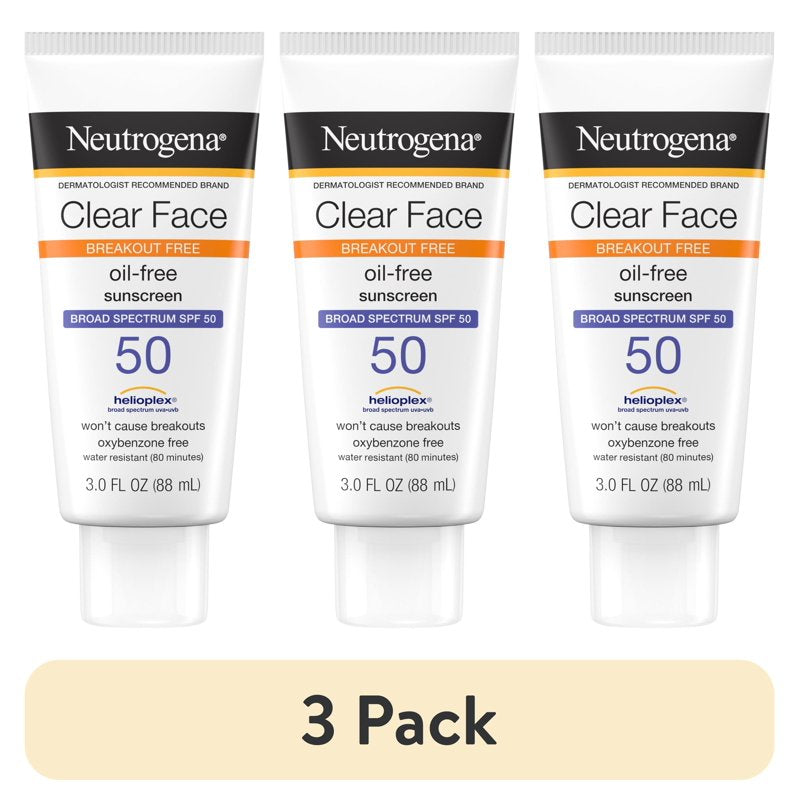 Clear Face Sunscreen Lotion SPF 50 for Oily and Acne-Prone Skin