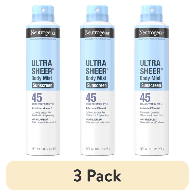 Broad Spectrum Sunscreen Spray SPF 45 - 3 Pack