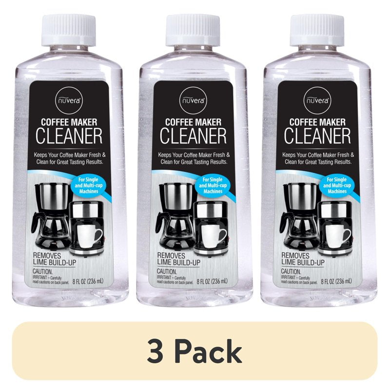 Nuvera Coffee Maker Descaler Cleaning Solution - 3 Pack, 8 fl oz