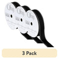 (3 Pack) Offray Black and White Grosgrain Ribbon 5/8 Inch x 9 Feet - Craft & Gift Wrap Supplies
