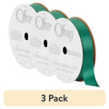 Offray Satin Ribbon 5/8 Inch Forest Green 3 Pack - Craft & Gift Wrap