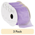 Lavender Purple Wired Edge Sheer Metallic Ribbon 3 Pack - 2.5 Inch, 9 Feet