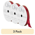Red Wine Satin Ribbon 3/8 Inch 18 Feet - 3 Pack Offray Decorative Trim