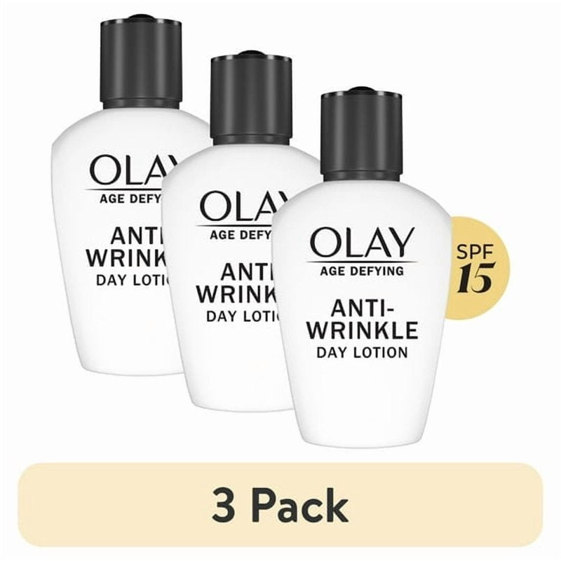 Age Defying Anti-Wrinkle Day Face Lotion with SPF 15 - 3 Pack