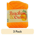 Bright Orange Cotton Yarn 3-Pack - Peaches & Creme Solid Medium Weight