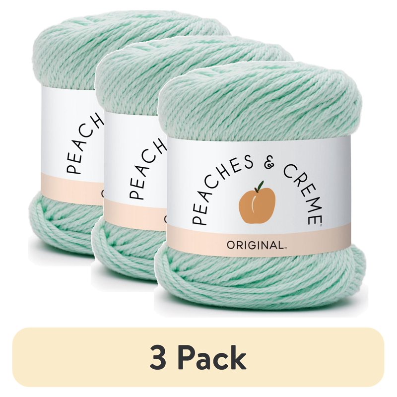 (3 Pack) Mint Solid Cotton Yarn - Medium Weight 120 Yards for Knitting & Crochet - Variation of THIS listing