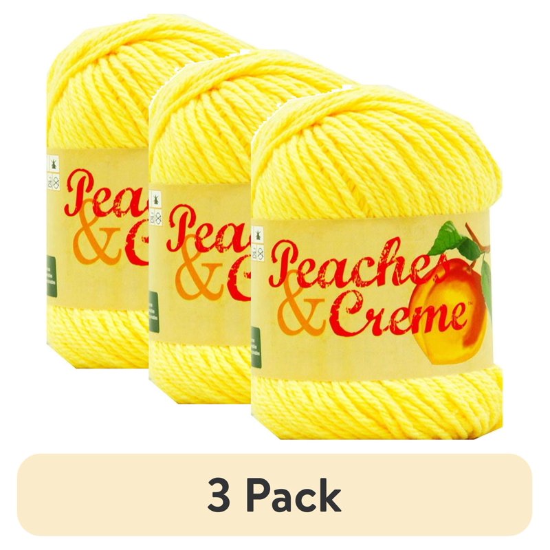 Sunshine Cotton Yarn 3 Pack - Peaches & Creme Medium Weight 2.5oz/70.9g