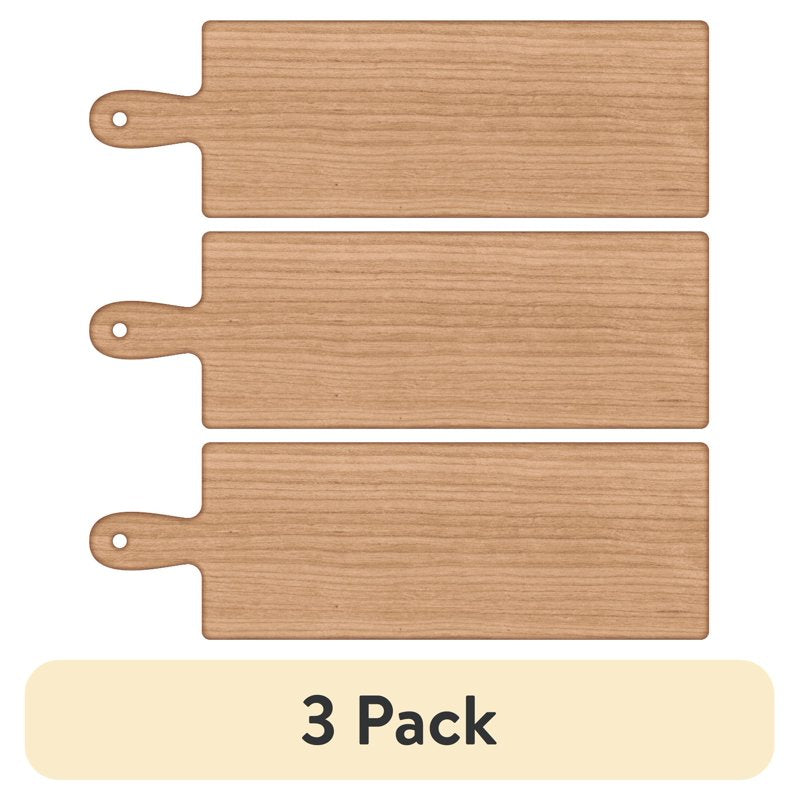 Pine Charcuterie Board - 3 Pack, 18" x 7" Unfinished Wood