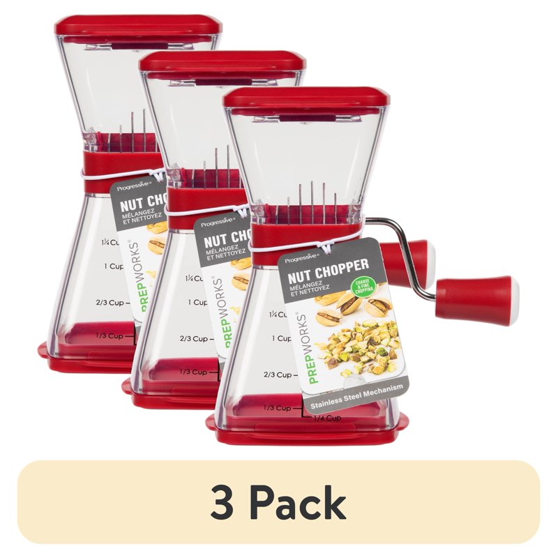 Manual Nut Chopper with Non-Skid Base - 3 Pack