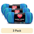 Red Heart Super Saver Worsted Acrylic Yarn 3 Pack - Coolstripe, 5oz