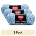 Red Heart Super Saver Worsted Acrylic Yarn Lapis 3 Pack - #4 Weight