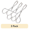 Stainless Steel Slanted Tip Tweezers with Scissor Handle - 3 Pack