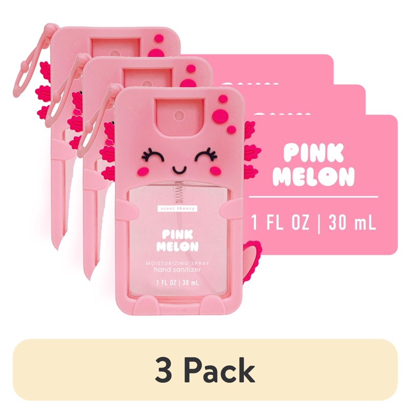 Moisturizing Hand Sanitizer Spray with Pink Melon Scent - Travel Size