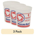 1 Quart Round Plastic Mixing Container - 3 Pack