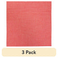 3 Pack Cotton Gingham Fabric - Poppy Red, 44" Wide for Quilting & Sewing