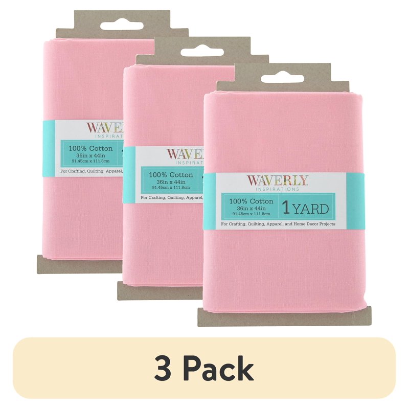 3 Pack Pink Cotton Fabric 44 Inch for Quilting & Sewing - Carnation