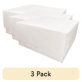 8" x 8" x 6" White Adjustable Cake Box - 3 Pack