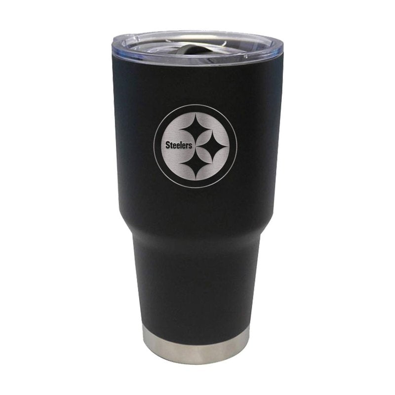 30oz Stainless Steel Tumbler with Pittsburgh Steelers Logo