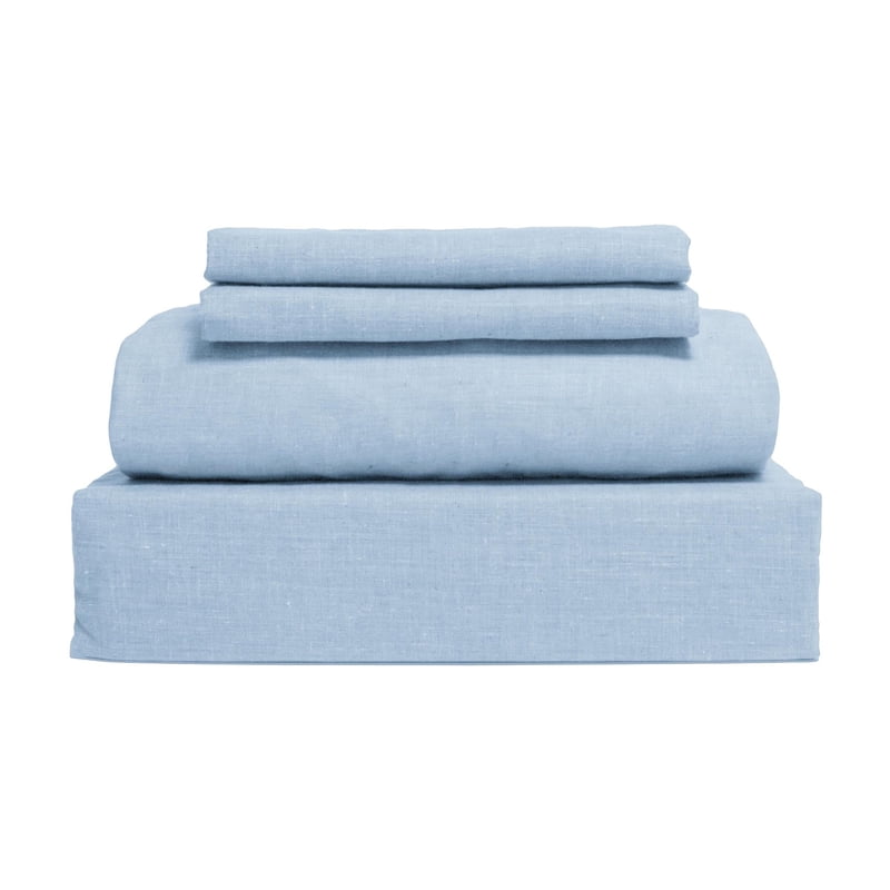 Full Sheet Set - 300 Thread Count Cotton in Cool Blue, 4-Piece, Variation of THIS listing
