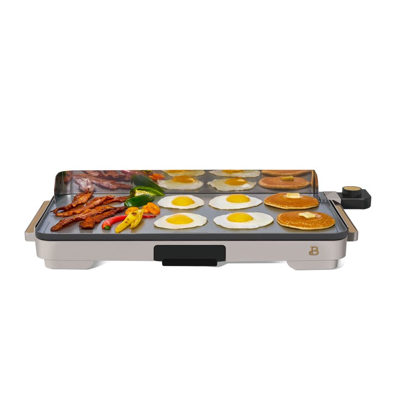XL Electric Griddle 12" x 22" with Nonstick Ceramic Coating - Porcini Taupe
