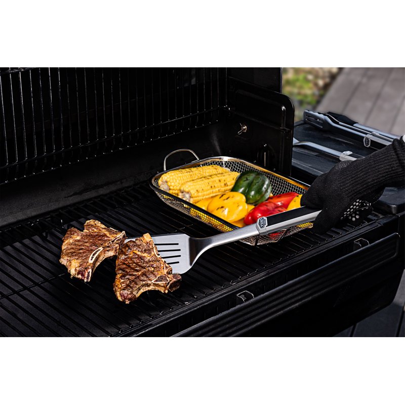Stainless Steel Grill Spatula with Ergonomic Handle - Single