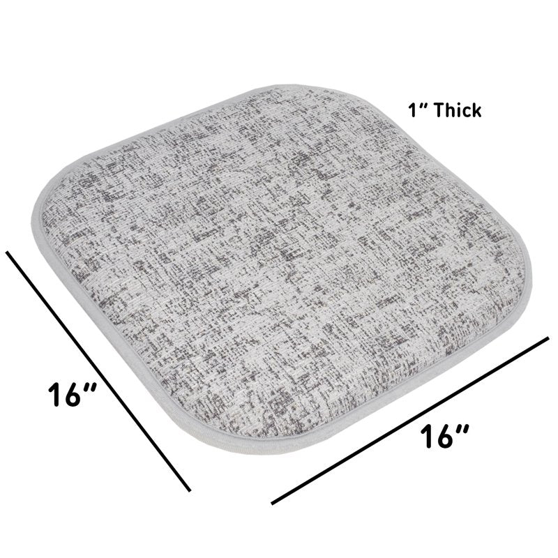 Memory Foam Chair Pad Cushions 16 x 16 - 12 Pack Blue-Black