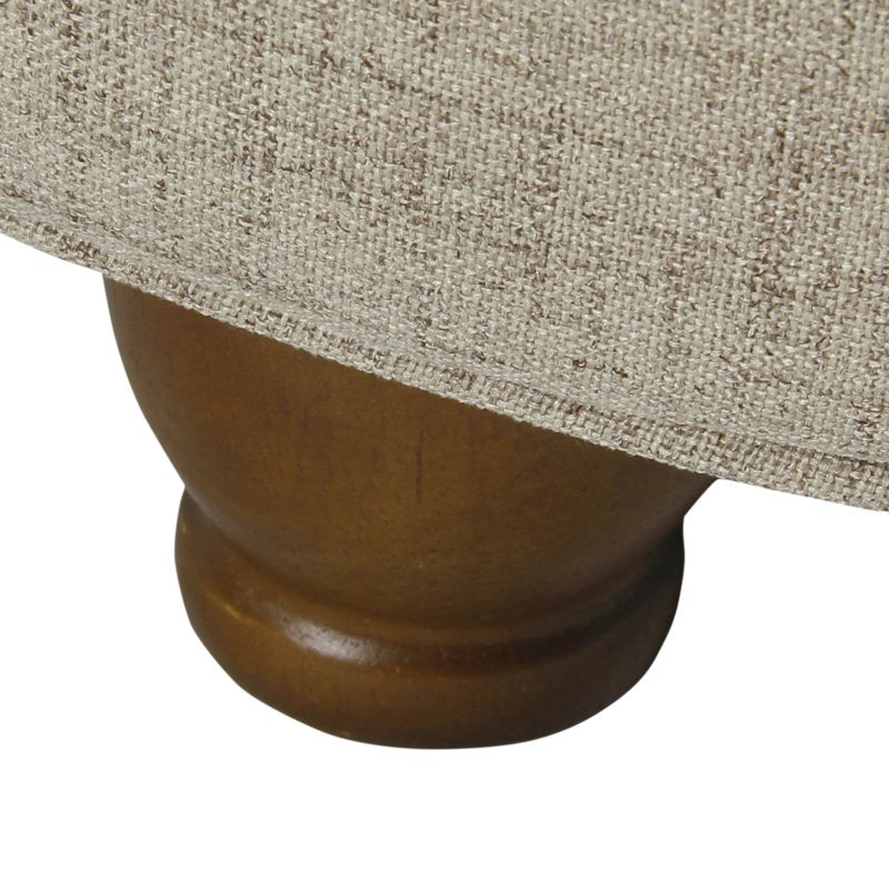 Large Round Tufted Storage Ottoman with Lift-Off Lid