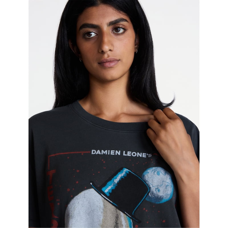 Women's Halloween Graphic Tee - Terrifier Collage Short Sleeve Black L
