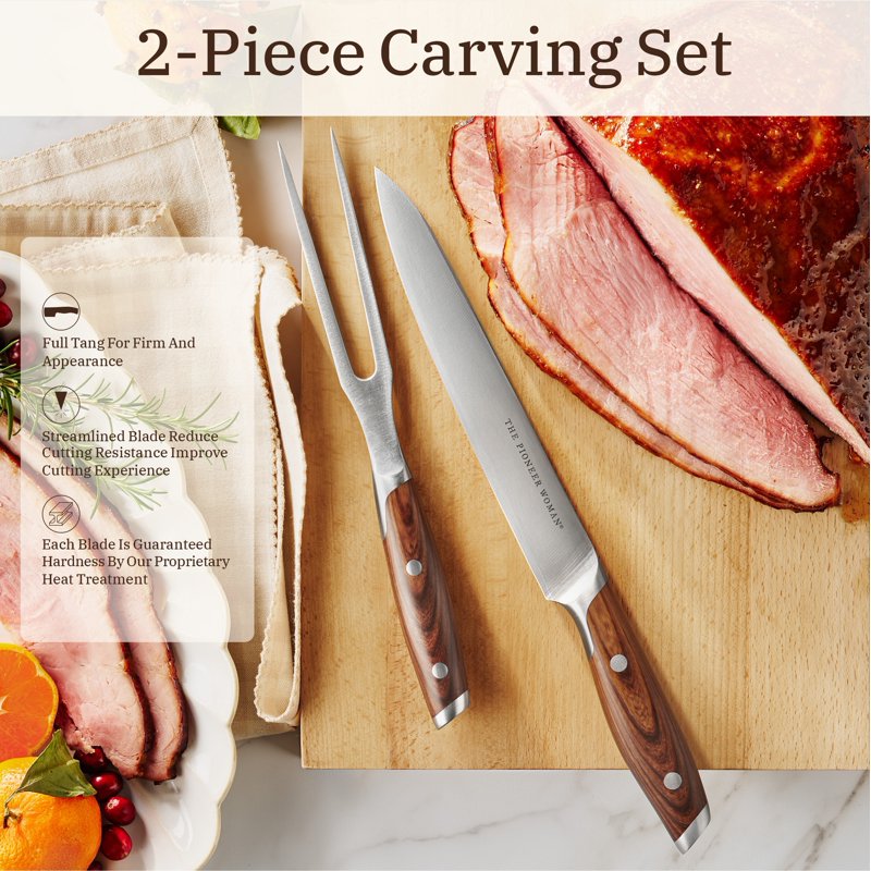 Stainless Steel Carving Set - 2-Piece Knife & Fork