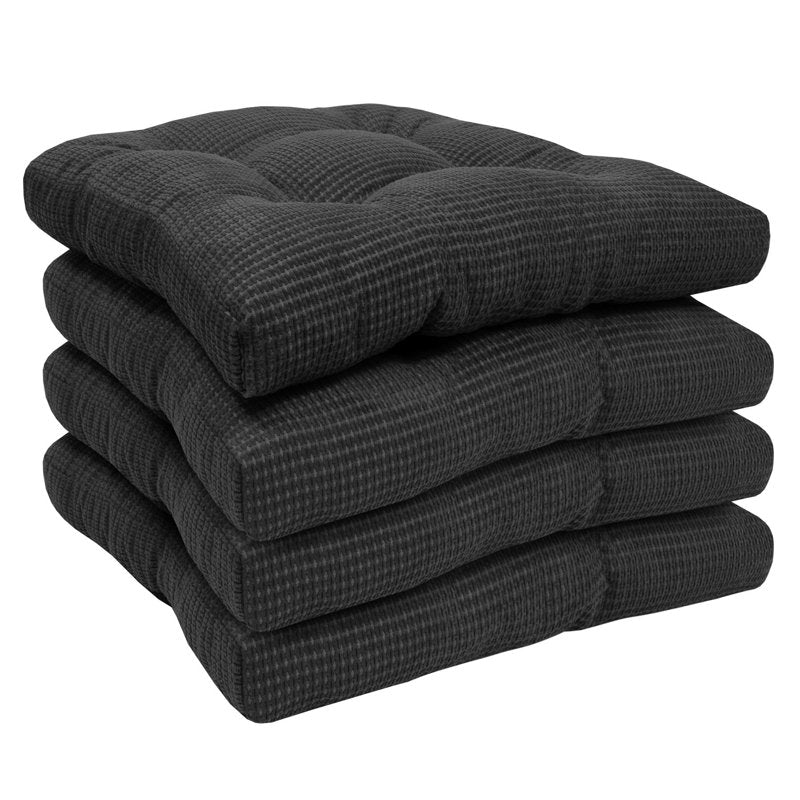 Memory Foam Non-Slip Chair Cushion Pad 4-Pack - Charcoal
