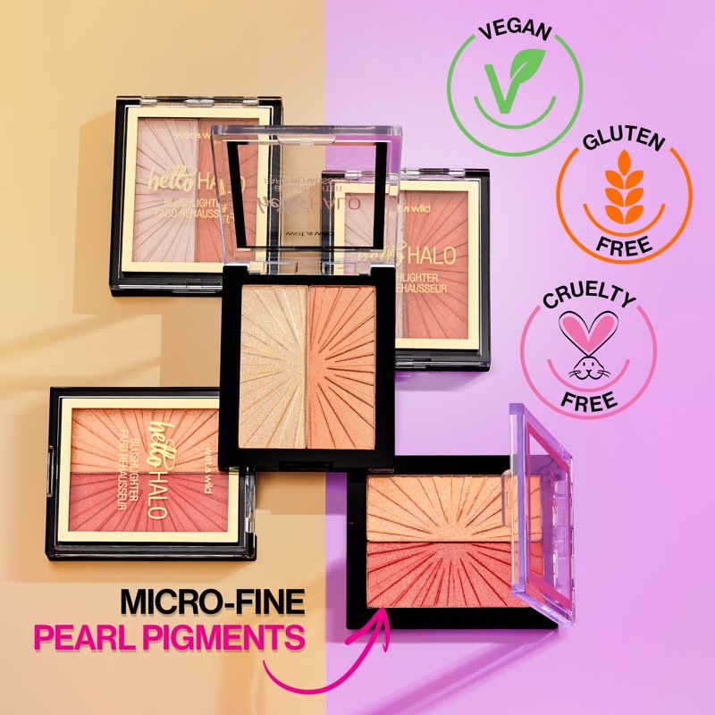 Blush and Highlighter Duo Powder - Buildable Radiant Glow Palette